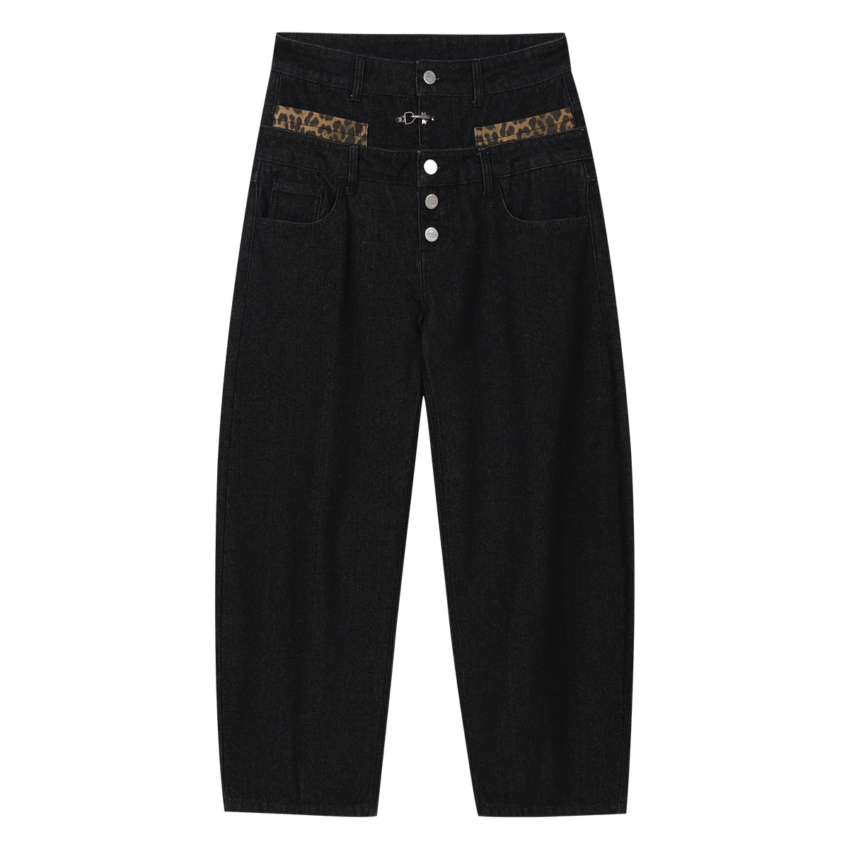 MEDM High Street Style Wide Leg Casual Double Waist Jeans Street Fashion Vintage Loose Wide Leg Floor Pants