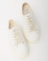 Gucci White Monogram GG Canvas Low-Top Platform Sneakers - 40