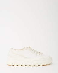 Gucci White Monogram GG Canvas Low-Top Platform Sneakers - 40