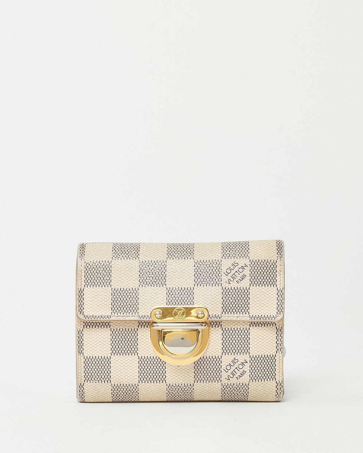 Louis Vuitton Damier Azur Coated Canvas Compact Koala Wallet
