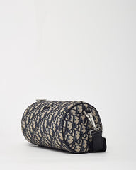 Dior Navy Blue Monogram Oblique Canvas Roller Messenger Crossbody Bag
