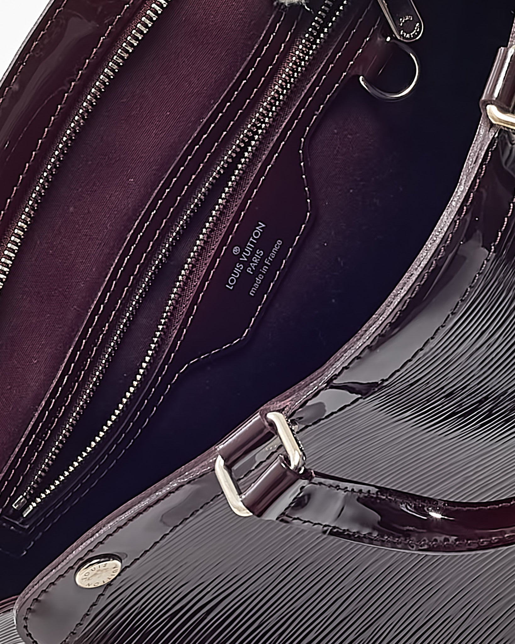 Louis Vuitton Purple Prune Shiny Epi Leather Brea MM Tote with Strap