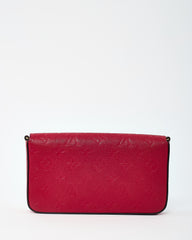 Louis Vuitton Red Monogram Empreinte Leather Felicie Pochette Crossbody Bag
