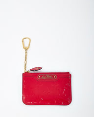 Louis Vuitton Red Monogram Vernis Pochette Cles / Key Pouch