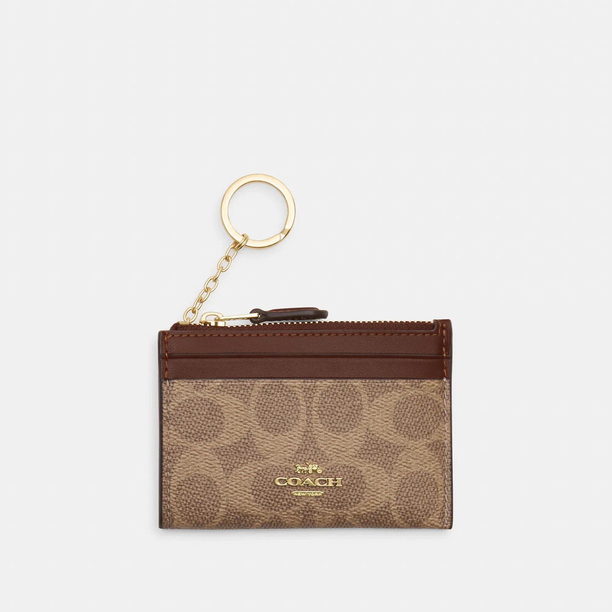 Coach Outlet Mini Skinny Id Case In Signature Canvas