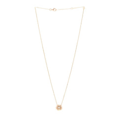 18K Rose Gold Diamond Extrait de Camélia Pendant Necklace