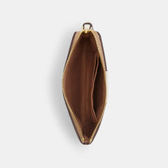 Coach Outlet Corner Zip Wristlet In Signature Canvas With Stripe