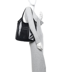 Shiny Softy Calfskin Ivy Bag Black