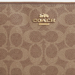 Coach Outlet Large Corner Zip Wristlet In Signature Canvas