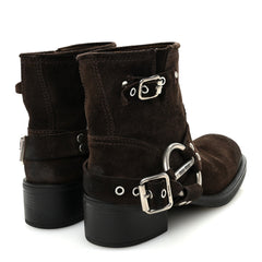 Suede Harness Engineer Boots 38.5 Brown
