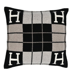 Wool Cashmere Avalon III Pillow PM Ecru Black