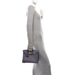 Ostrich Birkin 25 Gris Agate