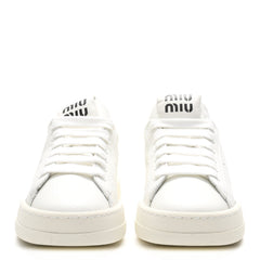 Calfskin Womens Low Top Sneakers 6.5 White