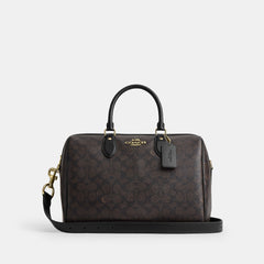 Coach Outlet Rowan Large Satchel Bag In Signature Canvas