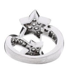 18K White Gold Diamond Comete Geode Ring 50 5.25